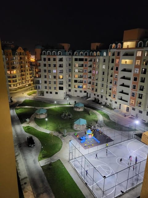 Night, Neighbourhood, Children play ground, Evening entertainment, Street view, Location