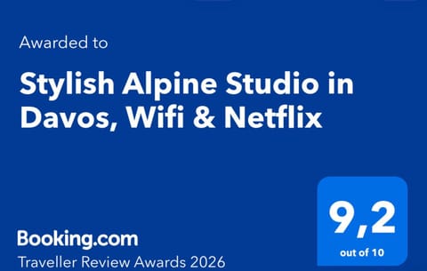 Stylish Alpine Studio in Davos, Wifi & Netflix Apartment in Davos