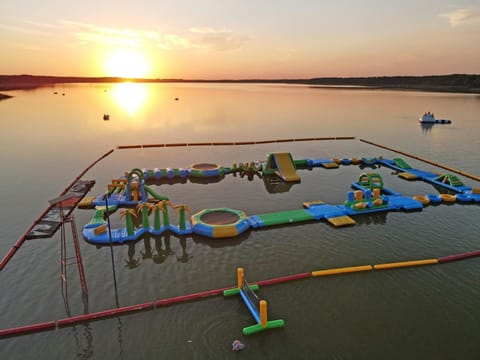 Natural landscape, Aqua park, Sunset