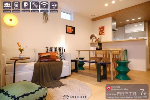 Living room, Seating area, Dining area, Text overlay
