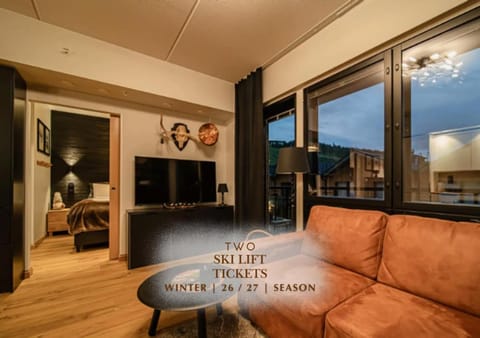 Skiing, Skiing, TV and multimedia, View (from property/room), Balcony/Terrace, Living room, Mountain view, heating, internet