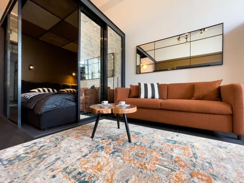 Bed, Living room, Bedroom
