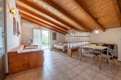 Bed, Living room, Dining area, air conditioner