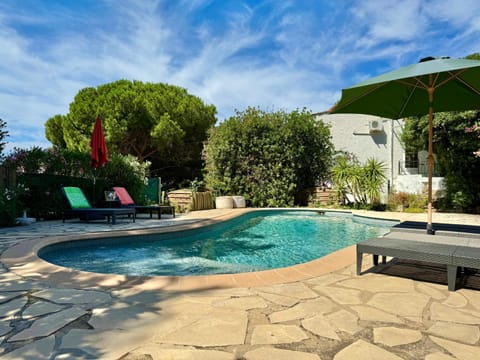 Patio, Garden, Swimming pool, sunbed