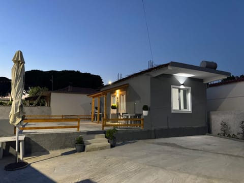Property building, Patio, Night, Natural landscape, Mountain view