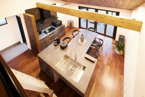 Kitchen or kitchenette, Living room, Dining area