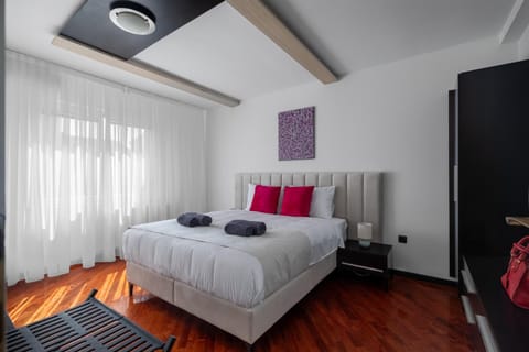 Bed, Photo of the whole room, Bedroom, towels, wardrobe