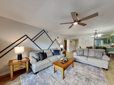 Kitchen or kitchenette, Living room, Seating area, furniture