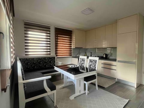 Kitchen or kitchenette, Seating area, stove