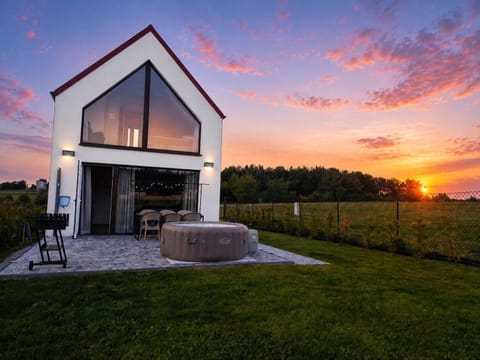 Property building, Garden, Sunset