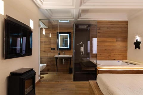 Bed, Bathroom, TV and multimedia, Photo of the whole room, Bedroom, Bath