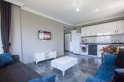 Communal lounge/ TV room, TV and multimedia, Kitchen or kitchenette, Living room, Seating area, Dining area, dishwasher, oven, stove