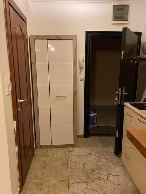 Kitchen or kitchenette, oven