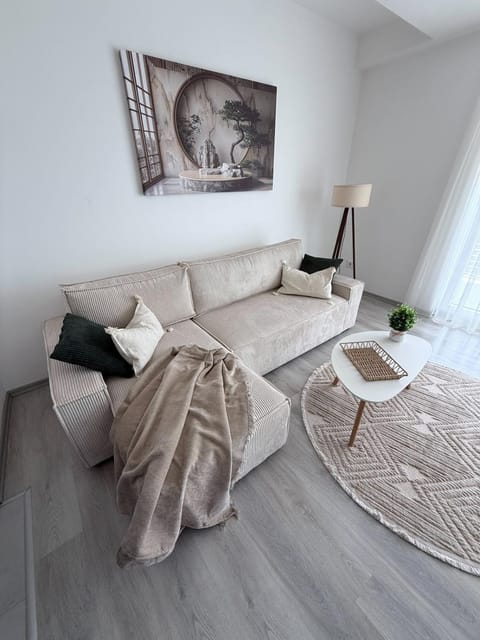 Bed, Living room, Seating area