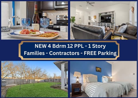 NEW Temple House - 12PPL - Families, Groups, Insurance - Quiet Street, 5 Mi To Meta, BS&W, UMHB Pets OK, FAST Wi-Fi FREE Parking - Professionally Managed By Stay Albatross Furnished Rentals House in Temple