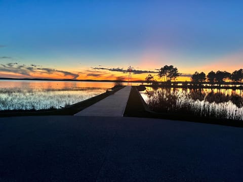 Natural landscape, Lake view, Sunset