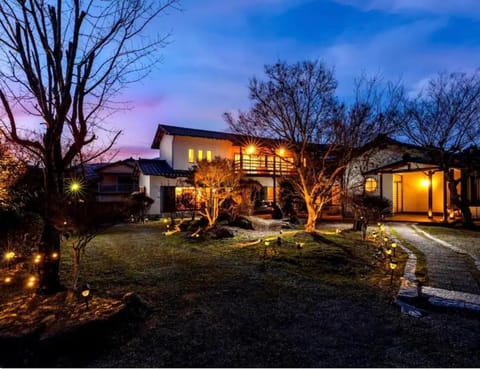 Property building, Night, Garden view