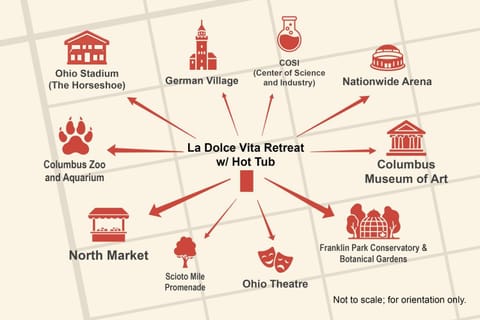 La Dolce Vita Retreat w Hot Tub House in Short North