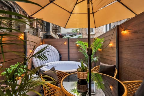 Patio, Day, Garden, Seating area, Garden view