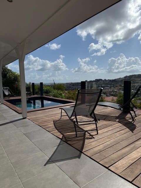 View (from property/room), Balcony/Terrace, Pool view, Swimming pool