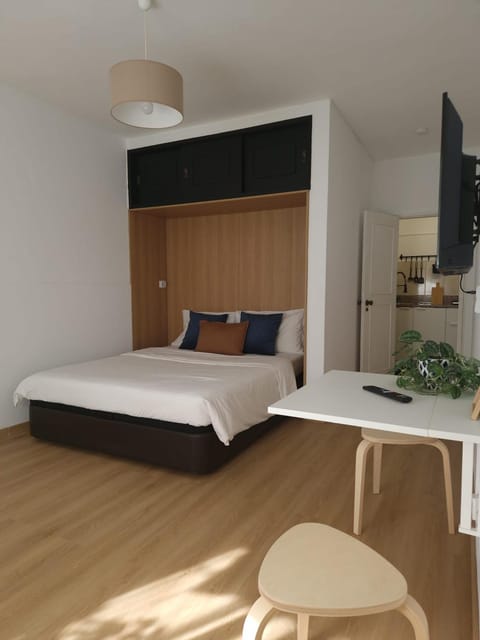 Bed, Kitchen or kitchenette, Photo of the whole room, Dining area, Bedroom