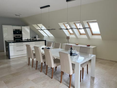 Kitchen or kitchenette, Dining area, dishwasher, stove