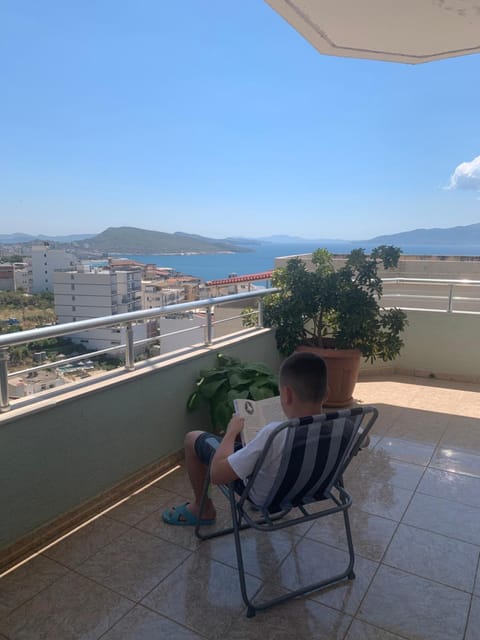 View (from property/room), Balcony/Terrace, Mountain view, Sea view