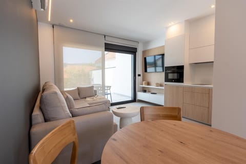 Kitchen or kitchenette, Living room, Dining area