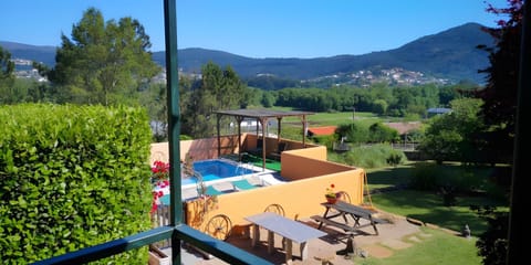 Property building, Living room, Swimming pool