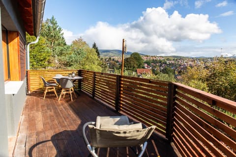 Day, Natural landscape, View (from property/room), Balcony/Terrace, Dining area, Mountain view