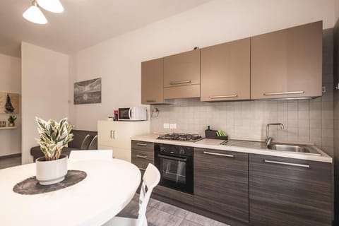 Kitchen or kitchenette, oven, stove, toaster