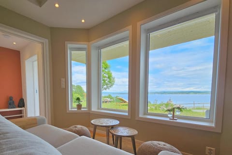 View (from property/room), Living room, Seating area, Lake view