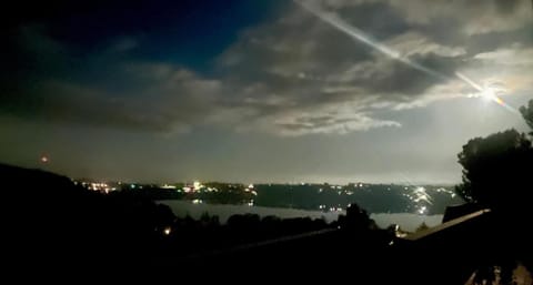 Night, Natural landscape, Lake view