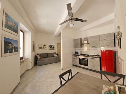 Kitchen or kitchenette, Living room, Dining area, stove