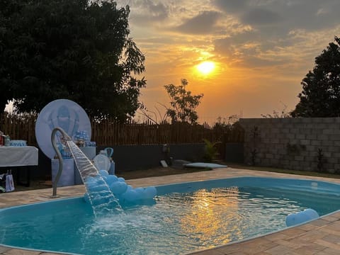 Pool view, Swimming pool, Sunset