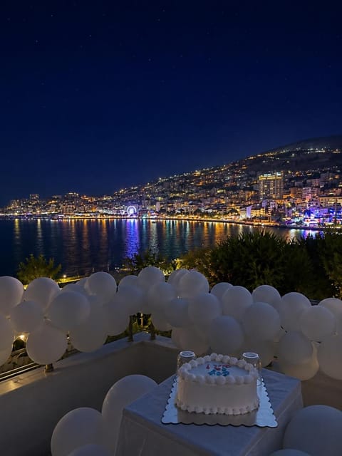Night, Natural landscape, Balcony/Terrace, City view, Sea view