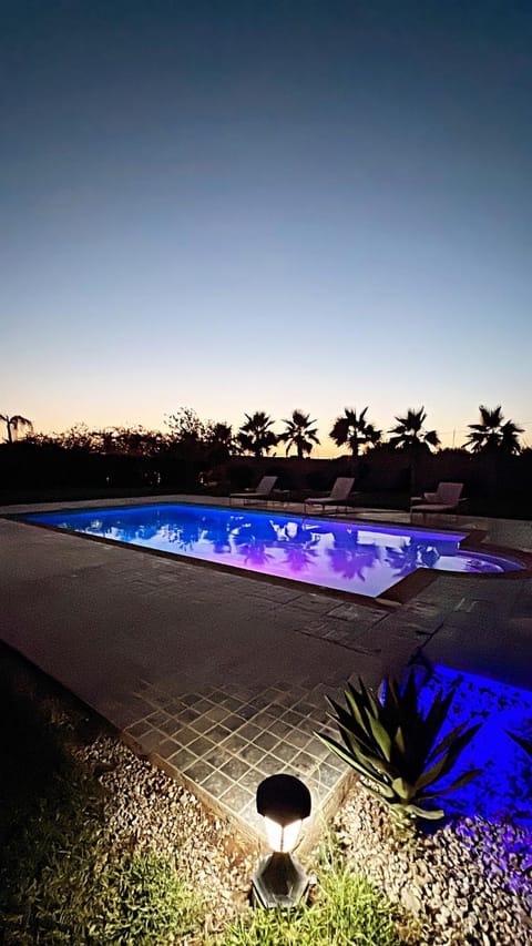 Night, Natural landscape, Pool view, Swimming pool