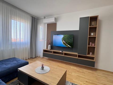 Communal lounge/ TV room, TV and multimedia, Living room, Seating area, air conditioner