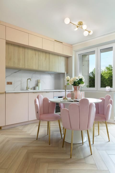 Kitchen or kitchenette, Living room, Dining area, Meals, Breakfast, stove