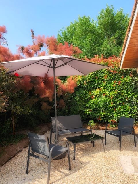 Patio, Spring, Day, Garden, Living room, Seating area, Garden view, sunbed