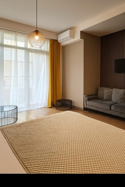 Bed, TV and multimedia, Living room, Photo of the whole room, Seating area, Bedroom, air conditioner