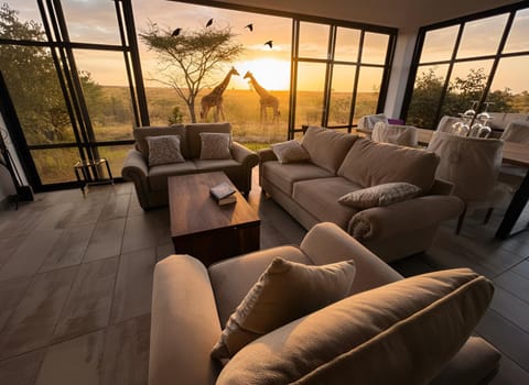 Natural landscape, View (from property/room), Living room, Garden view, Garden view