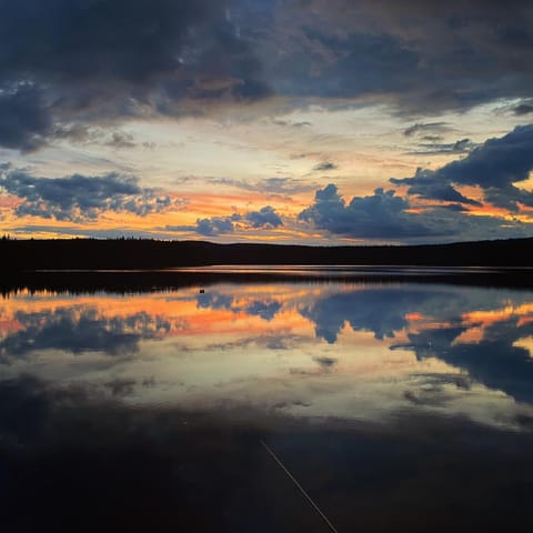 Lake view, Sunset