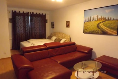Bed, Living room, Seating area, Bedroom