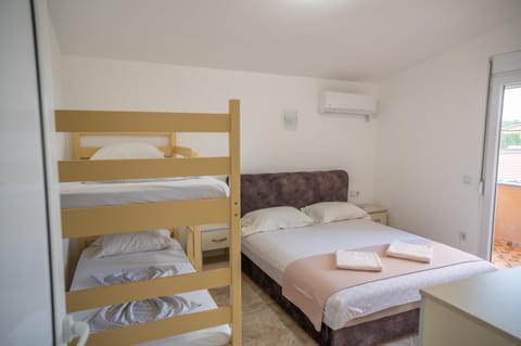 Bed, bunk bed, air conditioner