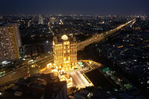 Night, Bird's eye view, City view