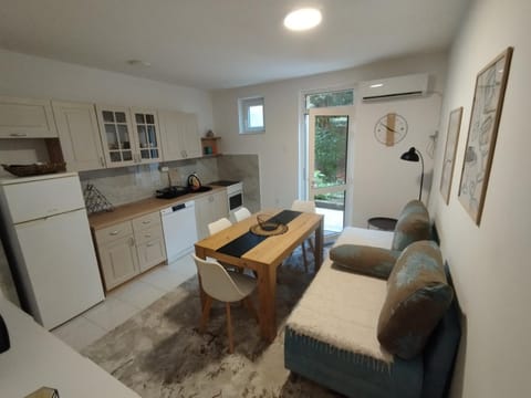 Living room, dishwasher, oven, air conditioner