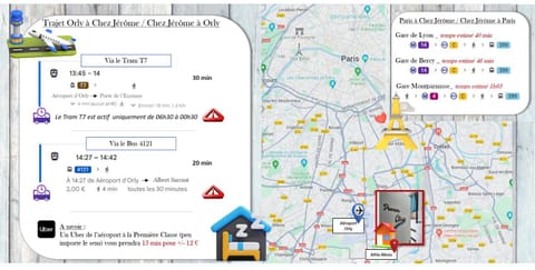 Lit 2 en 1ère Classe-Orly-T7-RER C&D Hostel in Île-de-France