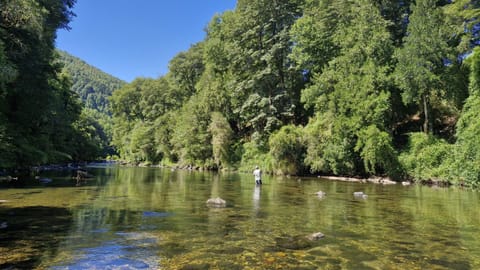 Day, Natural landscape, Mountain view, River view