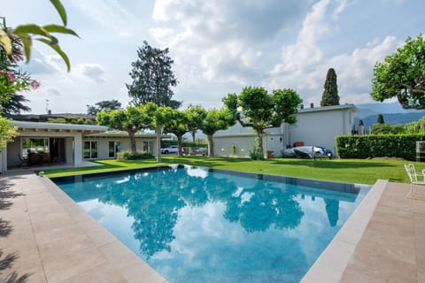 Property building, Living room, Swimming pool